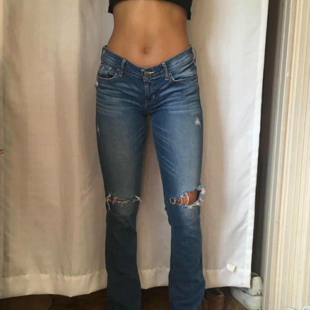 Hollister Distressed Bootcut Jeans